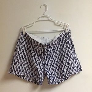 Old navy seahorse print navy and white shorts